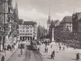 Archive photo: Munich tram line 18 on Marienplatz (1923)