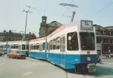 Archive photo: Zürich tram line 14 with articulated tram 2003 on Bahnhofplatz (1977)