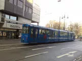 Augsburg tram line 1 with articulated tram 812 near Königsplatz (2010)