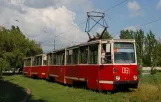 Avdiivka tram line 1 with railcar 061 at Wuł. Nekrasowa (2012)