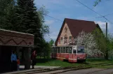 Avdiivka tram line 2 with railcar 041 on Industrialnyy Prospekt (2011)