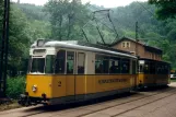 Bad Schandau Kirnitzschtal 241 with railcar 2 close by Nasser Grund (1996)