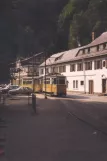 Bad Schandau Kirnitzschtal 241 with railcar 6 at Lichtenhainer Wasserfald (1990)