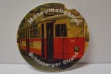Badge: Hamburg tram line 9 with railcar 3608 on Rathausmarkt (1974)