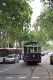 Barcelona 55, Tramvía Blau with railcar 10 at Plaça Kennedy (2012)