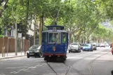 Barcelona 55, Tramvía Blau with railcar 7 at Plaça Kennedy (2012)