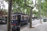 Barcelona tourist line 55 with railcar 8 on Av. del Tibidabo (2012)