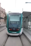 Barcelona tram line T4 with low-floor articulated tram 18 at Ciutadella | Vila Olímpica (2012)