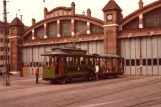 Basel museum tram 4 in front of Depot Wiesenplatz (1980)
