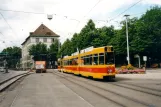 Basel tram line 10 with articulated tram 260 on Binninserstrasse (2003)