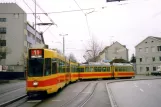 Basel tram line 11 with articulated tram 221 at St.Louis Grenze (2006)