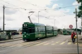 Basel tram line 16 with articulated tram 659 at Markthalle (2003)