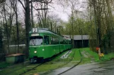 Basel tram line 2 with articulated tram 624 at Eglisee (2006)