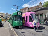 Basel tram line 6 with railcar 494 at Barfüsserplatz (2023)