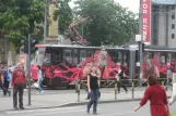 Belgrade articulated tram 419 at Savski Trg (2008)