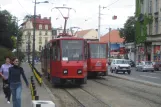 Belgrade tram line 13 with articulated tram 229 on Beogradska (2008)