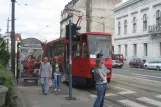 Belgrade tram line 13 with articulated tram 269 at Karađorđev Park (2008)