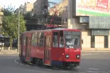 Belgrade tram line 2 with articulated tram 267 on Savski Trg (2008)