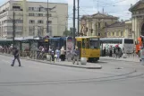 Belgrade tram line 2 with articulated tram 376 at Savski Trg (2008)