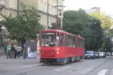 Belgrade tram line 3 with articulated tram 334 on Nemanjina (2008)