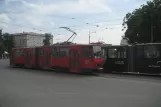 Belgrade tram line 3 with articulated tram 351 on Savski Trg (2008)