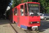 Belgrade tram line 7 with articulated tram 216 on Beogradska (2008)