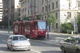 Belgrade tram line 7 with articulated tram 292 on Nemanjina (2008)