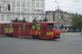 Belgrade tram line 7 with articulated tram 321 on Karađorđeva (2008)