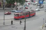 Belgrade tram line 7 with articulated tram 342 on Ekonomski Fakultet (2008)