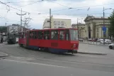 Belgrade tram line 7 with articulated tram 390 on Savski Trg (2008)
