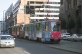 Belgrade tram line 7 with articulated tram 419 on Nemanjina (2008)