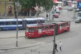 Belgrade tram line 9 with articulated tram 292 on Nemanjina (2008)