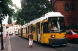 Berlin extra line 26 with low-floor articulated tram 1054 at Freiheit (2001)