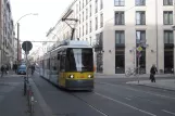 Berlin fast line M1 with low-floor articulated tram 1104 on Rosenthaler Straße (2012)