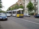 Berlin fast line M1 with low-floor articulated tram 1521 near Tschaikowskistr. (2016)