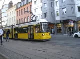 Berlin fast line M1 with low-floor articulated tram 1543 on Rosenthaler Straße (2016)