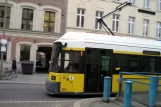 Berlin fast line M1 with low-floor articulated tram 2016 close by U Oranienburger Tor (2010)