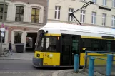 Berlin fast line M1 with low-floor articulated tram 2016 on Friedrichstraße (2010)