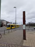 Berlin fast line M10 with low-floor articulated tram 9150 near S Nordbahnhof (2023)