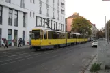 Berlin fast line M13 with articulated tram 7034 on Holteistr. (2012)