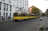 Berlin fast line M13 with articulated tram 7034 on Holteistraße (2012)