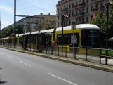 Berlin fast line M2 with low-floor articulated tram 9075 at Marienburger Straße (2024)