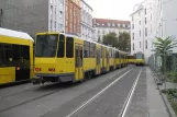 Berlin fast line M4 with articulated tram 6076 at S Hackescher Markt (2012)