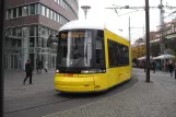Berlin fast line M4 with low-floor articulated tram 8006 on Neue Promenade (2012)