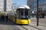 Berlin fast line M4 with low-floor articulated tram 8014 on Alexanderplatz (2012)