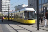 Berlin fast line M4 with low-floor articulated tram 8023 on Alexanderplatz (2012)