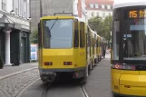 Berlin fast line M6 with articulated tram 6051 at S Hackescher Markt (2012)