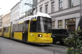 Berlin fast line M6 with low-floor articulated tram 1025 on Oranienburger Strasse (2012)