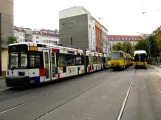 Berlin fast line M6 with low-floor articulated tram 1095 at S Hackescher Markt (2006)