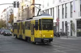 Berlin tram line 21 with articulated tram 6146 near Holteistr. (2012)